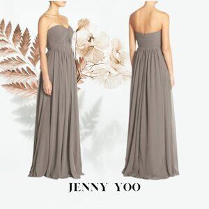 JENNY YOO Mira Blush Bridesmaid Dress Special Occasion Formal Gown Sz 2